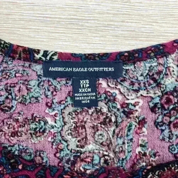 American Eagle Aztec Print Keyhole Mini Dress Size XXS - Picture 5 of 8